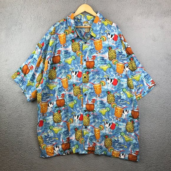 Big Dogs Cocktail Recipe Button Down Shirt size 4X - Picture 1 of 6